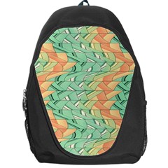 Emerald And Salmon Pattern Backpack Bag by linceazul