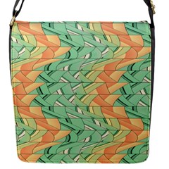 Emerald And Salmon Pattern Flap Messenger Bag (s) by linceazul