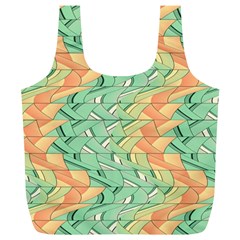 Emerald And Salmon Pattern Full Print Recycle Bags (l)  by linceazul