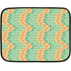 Emerald And Salmon Pattern Fleece Blanket (mini) by linceazul