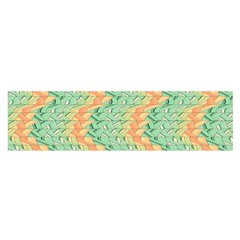 Emerald And Salmon Pattern Satin Scarf (oblong) by linceazul