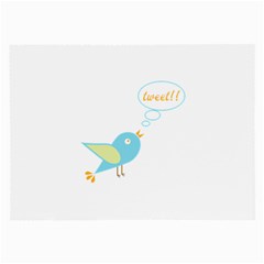 Cute Tweet Large Glasses Cloth by linceazul