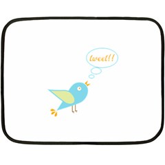 Cute Tweet Fleece Blanket (mini) by linceazul