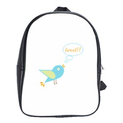 Cute Tweet School Bags(large)  by linceazul