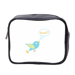 Cute Tweet Mini Toiletries Bag 2-side by linceazul