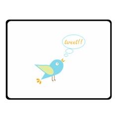 Cute Tweet Fleece Blanket (small) by linceazul