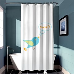 Cute Tweet Shower Curtain 36  X 72  (stall)  by linceazul