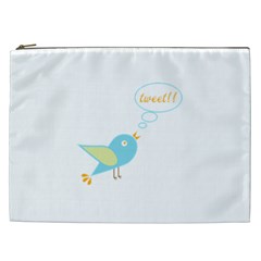 Cute Tweet Cosmetic Bag (xxl)  by linceazul