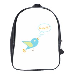 Cute Tweet School Bags (xl)  by linceazul