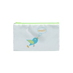 Cute Tweet Cosmetic Bag (xs) by linceazul