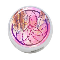 Watercolor Cute Dreamcatcher With Feathers Background 4-port Usb Hub (one Side) by TastefulDesigns