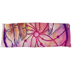 Watercolor Cute Dreamcatcher With Feathers Background Body Pillow Case Dakimakura (two Sides) by TastefulDesigns