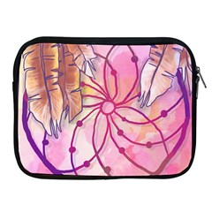 Watercolor Cute Dreamcatcher With Feathers Background Apple Ipad 2/3/4 Zipper Cases by TastefulDesigns