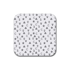 Witchcraft Symbols  Rubber Coaster (square)  by Valentinaart