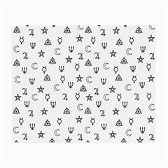 Witchcraft Symbols  Small Glasses Cloth (2-side) by Valentinaart