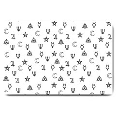 Witchcraft Symbols  Large Doormat  by Valentinaart