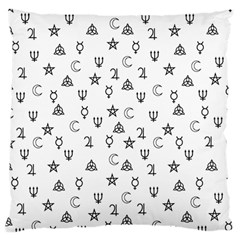 Witchcraft Symbols  Large Cushion Case (two Sides) by Valentinaart