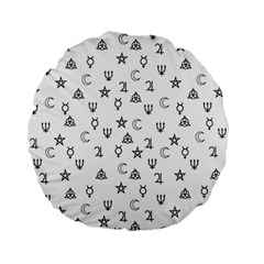 Witchcraft Symbols  Standard 15  Premium Round Cushions by Valentinaart