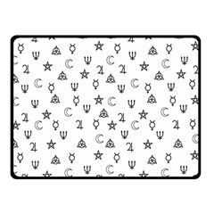 Witchcraft Symbols  Double Sided Fleece Blanket (small)  by Valentinaart