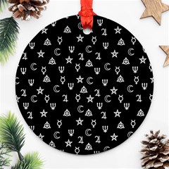 Witchcraft Symbols  Ornament (round) by Valentinaart