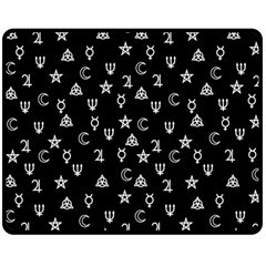 Witchcraft Symbols  Double Sided Fleece Blanket (medium)  by Valentinaart