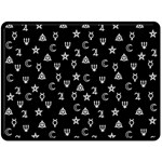 Witchcraft symbols  Double Sided Fleece Blanket (Large)  80 x60  Blanket Back