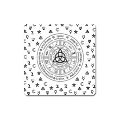 Witchcraft Symbols  Square Magnet by Valentinaart