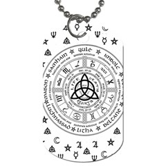 Witchcraft Symbols  Dog Tag (two Sides) by Valentinaart