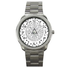 Witchcraft Symbols  Sport Metal Watch by Valentinaart