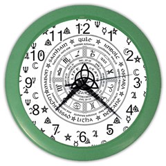 Witchcraft Symbols  Color Wall Clocks by Valentinaart