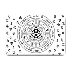 Witchcraft Symbols  Small Doormat  by Valentinaart