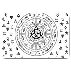 Witchcraft Symbols  Large Doormat  by Valentinaart