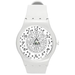 Witchcraft Symbols  Round Plastic Sport Watch (m) by Valentinaart