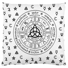 Witchcraft Symbols  Large Cushion Case (two Sides) by Valentinaart