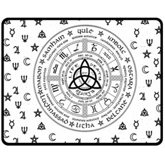 Witchcraft Symbols  Double Sided Fleece Blanket (medium)  by Valentinaart