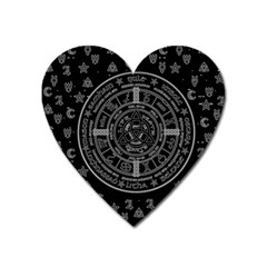 Witchcraft Symbols  Heart Magnet by Valentinaart