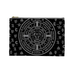 Witchcraft Symbols  Cosmetic Bag (large)  by Valentinaart