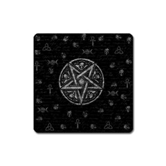 Witchcraft Symbols  Square Magnet by Valentinaart