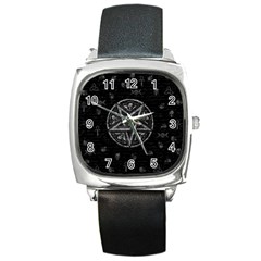 Witchcraft Symbols  Square Metal Watch by Valentinaart