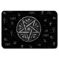 Witchcraft Symbols  Large Doormat  by Valentinaart