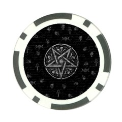 Witchcraft Symbols  Poker Chip Card Guard by Valentinaart