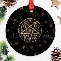 Witchcraft Symbols  Ornament (round) by Valentinaart