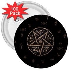 Witchcraft Symbols  3  Buttons (100 Pack)  by Valentinaart