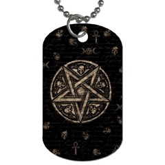 Witchcraft Symbols  Dog Tag (one Side) by Valentinaart