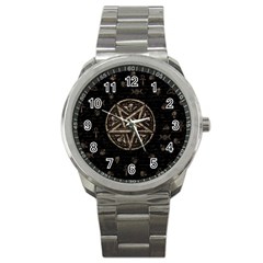 Witchcraft Symbols  Sport Metal Watch by Valentinaart