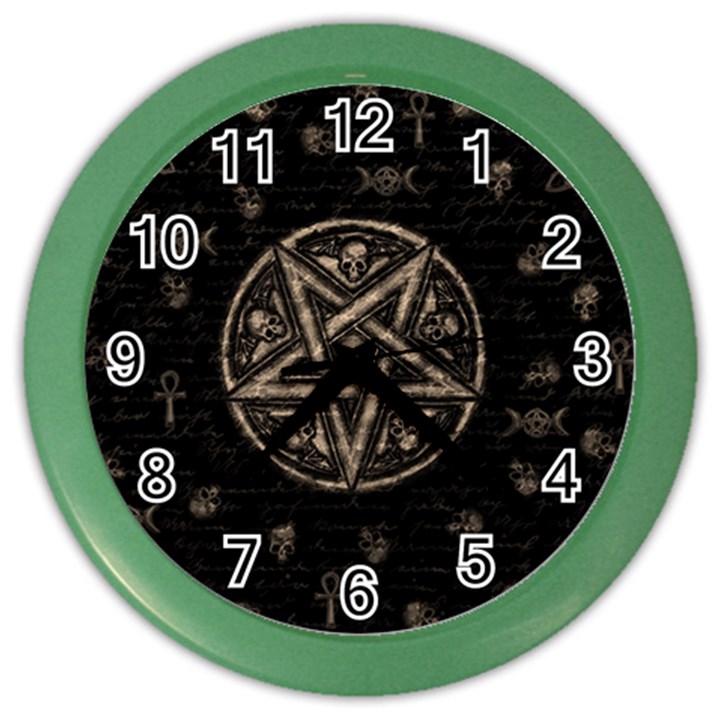 Witchcraft symbols  Color Wall Clocks