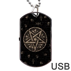 Witchcraft Symbols  Dog Tag Usb Flash (two Sides) by Valentinaart