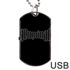 Illuminati Dog Tag Usb Flash (two Sides) by Valentinaart