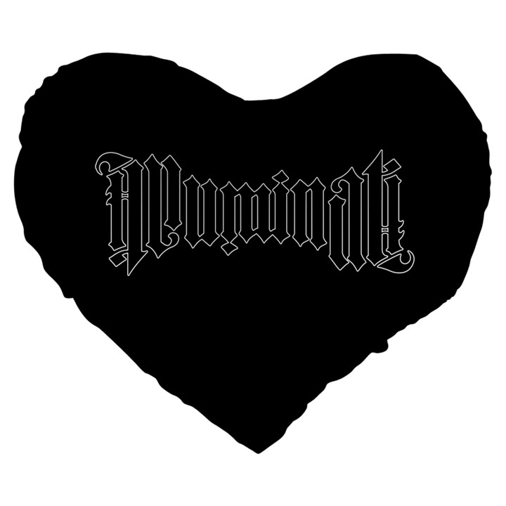 Illuminati Large 19  Premium Heart Shape Cushions