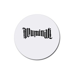 Illuminati Rubber Coaster (round)  by Valentinaart